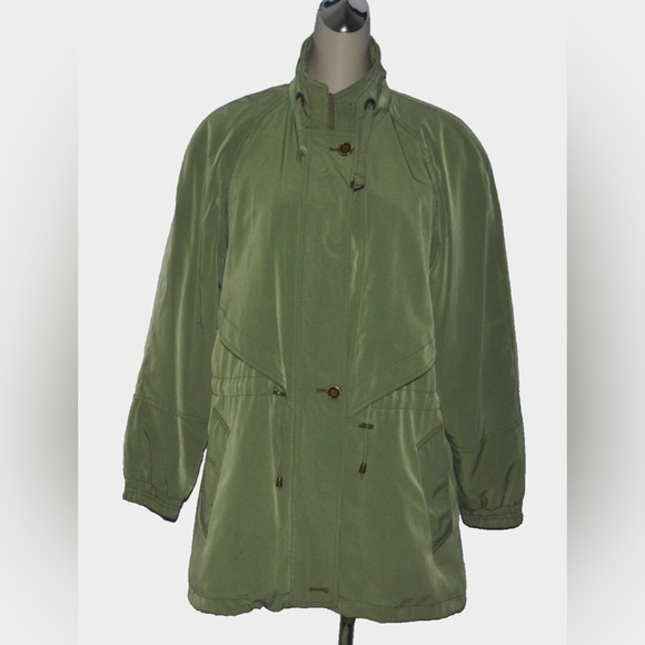 UTEX DESIGN SIZE S SMALL GREEN CHECKERED COAT JACKET WINDBREAKER - Picture 1 of 6